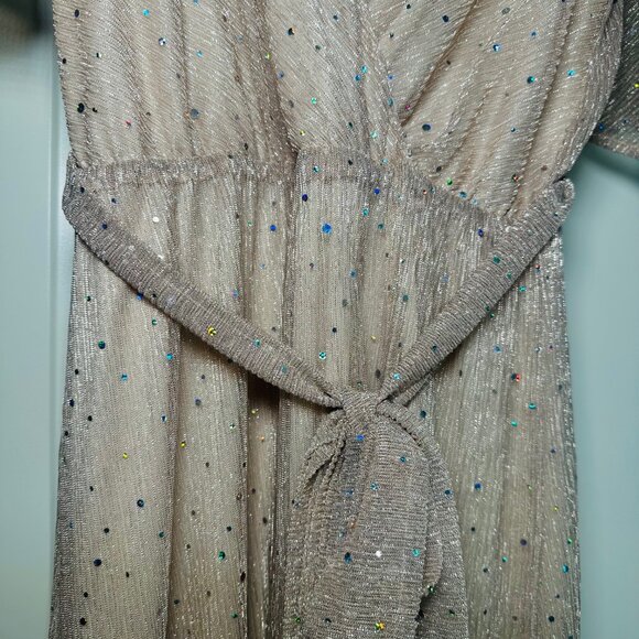Baltic Born Grace Sparkle Gown Dress in Champagne Medium - NWT - Picture 8 of 15